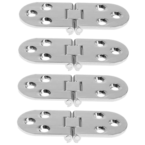Lurrose 4 Stück Zinklegierungslappen Scharniere Klein Maschine Faltbar Klapptisch Klappbare Tischhalterung Tablettscharnier Nähtisch Klappbares Tischscharnier Silver von Lurrose