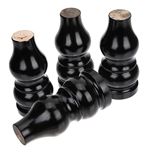 Lurrose 4 Stück Zubehör Für Sofabeine Runde Möbelbeine Couchtischbeine Verstellbare Möbelbeine Schwarze Couchbeine Beine Für Schreibtisch Möbelbrötchen Füße Möbelfüße Holz von Lurrose