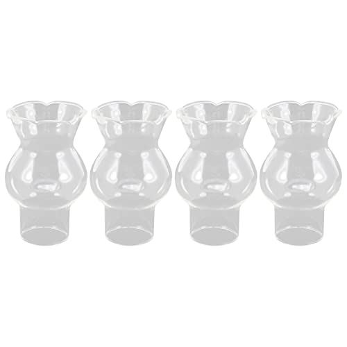 Lurrose 4 Stücke Lampenschirm ?llampe Petroleumlampe Lampenglas Glas Lampenschirm Kronleuchter Abdeckung Pendelleuchte Glas Lampe Decke Lampenglas Vintage Ersatzschirm Stehlampe Lampe Schatten von Lurrose