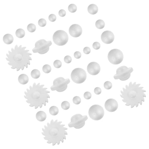 Lurrose 40 Stück Teiliges Kleine Runde Schaumstoffbälle für DIY Bastelprojekte Leichte Unbemalte Kugeln für Hochzeits und Weihnachtsdekorationen Vielseitig Verwendbar von Lurrose