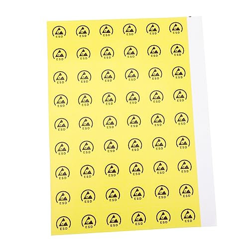 Lurrose 400stücke Esd Warnaufkleber Selbstklebende Antistatik-kennzeichnung Für Empfindliche Geräte Für Und Werkstätten Wetterfest Langlebig von Lurrose