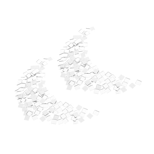 Lurrose 400 Stück Selbstklebende Spiegel-mosaikfliesen Quadratisch Feuerfest Glas Mosaikstücke für DIY Schmuck Handwerk Wohnkultur Schnell zu Verlegen Wasserabweisend Lichtreflektierend von Lurrose