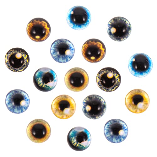 Lurrose 40 Stück Bastel-augäpfel Für Puppenherstellung Schmuckzubehör Glas-edelstein-Patches Rundes Glas-augapfel- von Lurrose