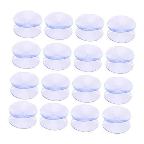 Lurrose 48 Stück Rutschpolstersaugne-Becher-Gummi-Pad Saugnäurebecher en Pads doppelt Unterlage saugnapf Tischglas-Gummipolster Saugnäpfe für Glas Saugnäpfe mit Löchern von Lurrose