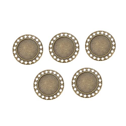Lurrose Selbstgemacht Schmuckzubehör 5 Stück 25mm Legierungssockeltablett Hohl Broschen Tablett für Schmuckherstellung Vielseitig Einsetzbar Langlebig und Rostfrei Lurrose Selbstgemacht Schmuckzubehör 5 Stück 25mm Legierungssockeltablett Hohl Broschen Tablett für Schmuckherstellung Vielseitig Einsetzbar Langlebig und Rostfrei von Lurrose