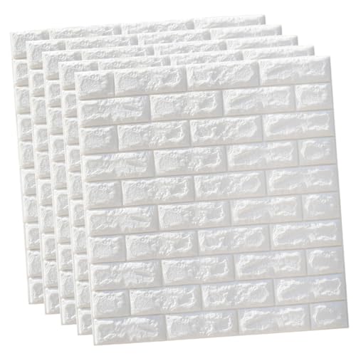 Lurrose 5 Stück Teiliges Ziegelwand sticker Weißem Xpe schaum Selbstklebend Stoßfest Schallisolierend Einfache DIY tapete für Wohnzimmer Tv sofa Hintergrund von Lurrose