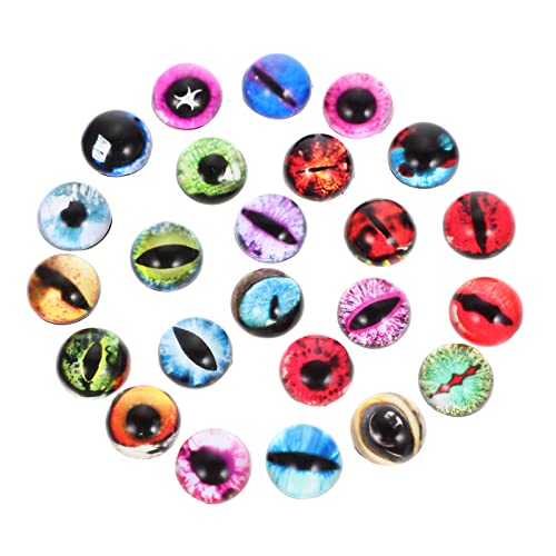 Lurrose Lebensechte Glas-edelstein-Patches 50 Stück Tieraugen-simulationsaugen Ideal Für Bastelarbeiten Puppen Schmuck von Lurrose