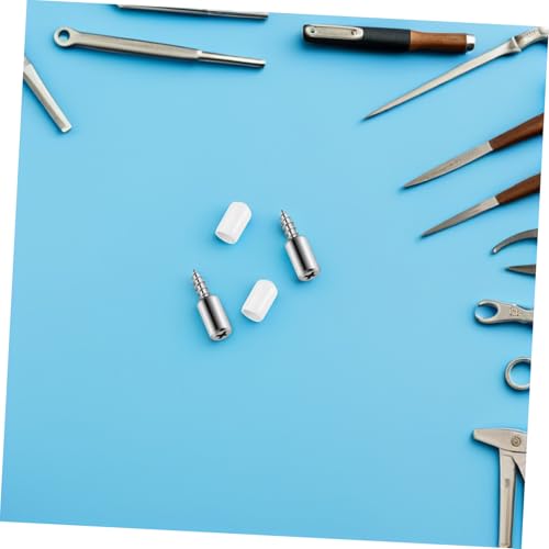 Lurrose 50 Stück Selbstbohrende Schrauben mit Gummihülse Regalbödenhalter für Schränke Rutschfeste Laminatstützen Einfache Montage Verdeckte Befestigung für Kleiderschränke und von Lurrose