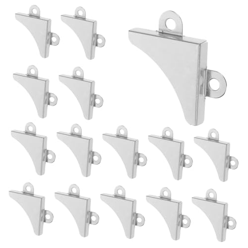 Lurrose 50 Stück Teiliges Metall Mirror Eckhalter Schwerlastfähige Wandspiegel Montagehalterungen Rostbeständige Befestigung für Badezimmerglas DIY Freundlich Modernes Design von Lurrose