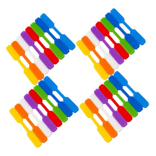 Lurrose 56 Stück Teiliges Mehrfarbige Nylon-kabelmarker Wiederverwendbare Beschreibbare Kabelbinder Kabelkennzeichnung für Büro Elektronik und Computer von Lurrose