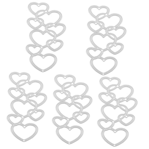 Lurrose 5St DIY Mini Love Metall Kohlenstoffstahl Messerform Papierkunst Prägung Ätzen Schneidmesserform Stanzteile für Scrapbooking Basteln papiercuter Messer craftcuttermesser gestanzt von Lurrose
