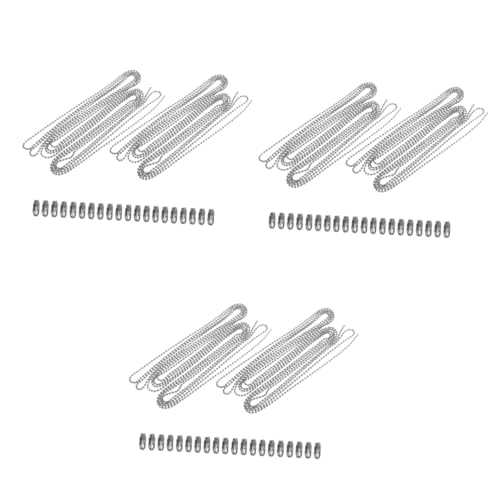 Lurrose 6 Sätze Perlenkette Rostfreie Kugelkette mit Anschlüssen für Diy Schmuckherstellung Anpassbar für Deckenleuchten und Lurrose 6 Sätze Perlenkette Rostfreie Kugelkette mit Anschlüssen für Diy Schmuckherstellung Anpassbar für Deckenleuchten und von Lurrose
