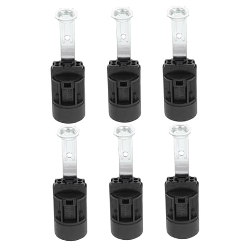 Lurrose 6 Stück Lampenfassung Kerzensockel mit Halterung Höhe Deckenlampe Lampenhalter aus Kunststoff und Metall Langlebig Stabil Einfache Montage für Kronleuchter und Kristallleuchten von Lurrose