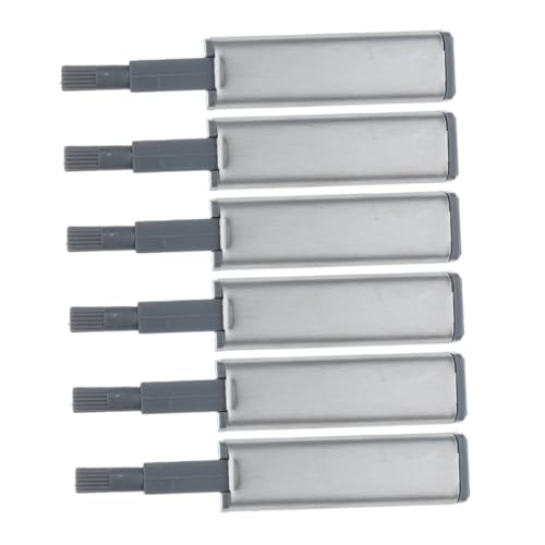 Lurrose 6 Stück Push to open Schranktür Scharniere mit Stahlgehäuse Selbstschließend Geräuschdämpfend ohne Griff für Küchenschränke und Möbel Druckschnapper Türmechanismus Zubehör von Lurrose