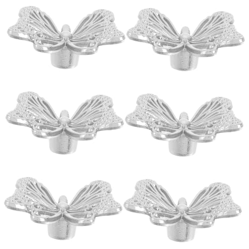 Lurrose 6 Stück Retro Möbelknöpfe Schmetterling Einloch Schrankgriff Vintage Schubladenknauf Dresser Kommode Kleiderschrank Zubehör Eleganter Retro dekorationsakzent von Lurrose