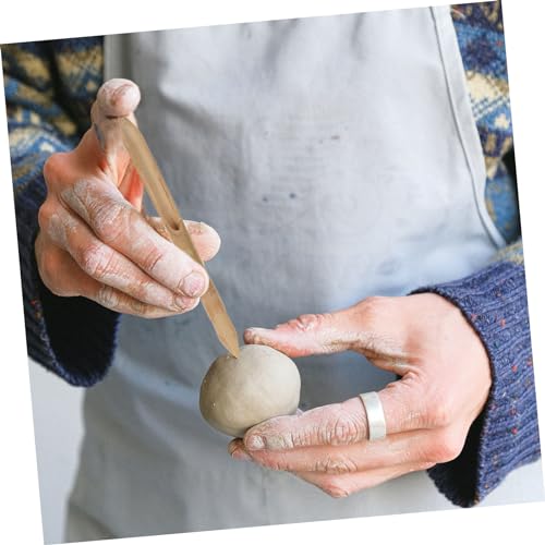 Lurrose 6 Stück Teiliges Bambus Schnitzwerkzeug Set Vielseitig für Töpfern Gravieren Punchen DIY Keramikmodellierung Anfänger Geeignet von Lurrose