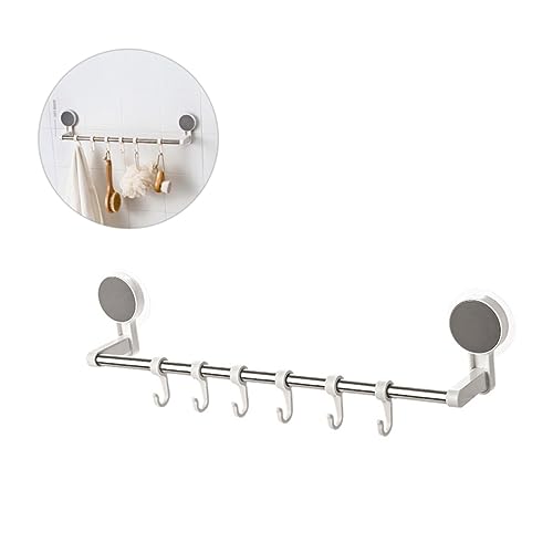 Lurrose 6 Stück mit Saugnapf und Haken Wandmontierte Stange für Küche und Badezimmer Schützende Wandhalterung zur Platzsparenden Aufbewahrung von Handtüchern und Küchenutensilien Lurrose 6 Stück mit Saugnapf und Haken Wandmontierte Stange für Küche und Badezimmer Schützende Wandhalterung zur Platzsparenden Aufbewahrung von Handtüchern und Küchenutensilien von Lurrose