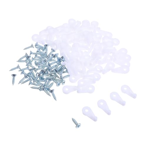 Lurrose 60 Stück Spiegelhalter Clips mit Schrauben Glas-montagebefestigungen für Rahmenlose Spiegel Stabile Halterungen für Wandschrank Vitrinen und Türen Geeignet für Verschiedene von Lurrose