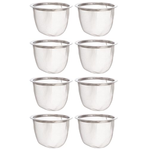 Lurrose 8 Stück Edelstahl-Tee-Ei-Korb Teekannen-Sieb Netz-Teekannen-Ei Ersatz Für Teekannen-Tassen von Lurrose