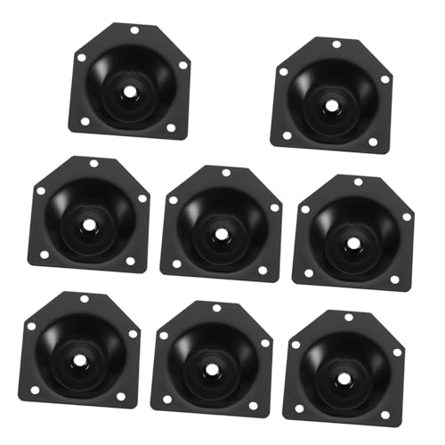 Lurrose 8 Stück Sofatischbeindichtung einstellbar Montage Teller Sofafußbefestigungsplatte Sofafuß Reparaturplatte Befestigungsplatten für Möbelbeine Beinbefestigungsplatten Eisen Black von Lurrose