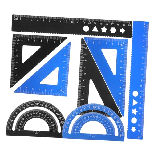 Lurrose 8 Stück Teiliges Metall Lineal Set mit Winkelmesser Dreieck Linealen Klaren Skalenmarkierungen Präzisen Messungen Praktische Aufbewahrungsbox für Schule Büro Zeichnen und Technik Lurrose 8 Stück Teiliges Metall Lineal Set mit Winkelmesser Dreieck Linealen Klaren Skalenmarkierungen Präzisen Messungen Praktische Aufbewahrungsbox für Schule Büro Zeichnen und Technik von Lurrose