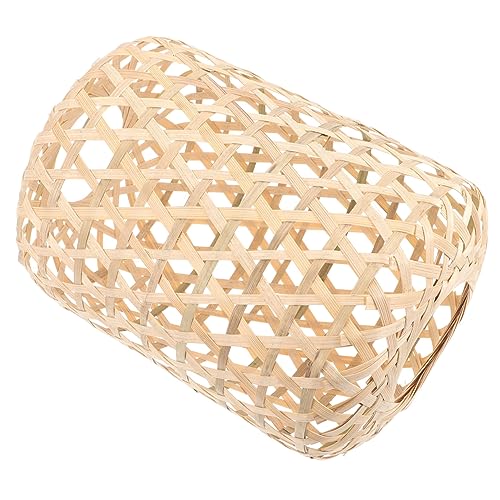 Lurrose Bambus Lampenschirm Beige Lampenschirme Dekorative Decken Lampenschirme Aus Korbgeflecht Geriffelter Rattan Lampenschirm Aus Korbgeflecht Für Küchenleuchter Groß Weben Für von Lurrose