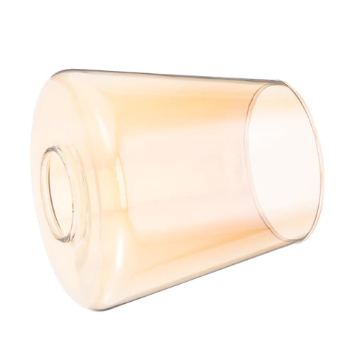 Lurrose Bernsteinfarbener Zylindrischer Glaslampenschirm Ersatzlampenschirm Wärmeresistentes Glaslampenabdeckung Für Wandlampe Pendelleuchte Kronleuchter Tischlampe Loch von Lurrose