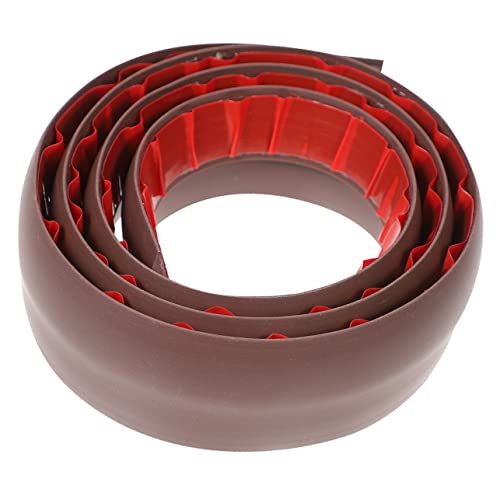 Lurrose Boden Übergangsstreifen Teiler für Garage trimmen Vinyl Teppich zum Bodenübergangsstreifen Übergangsstreifen von Fliese zu Teppich Selbstklebender Bodenübergangsstreifen PVC Braun von Lurrose