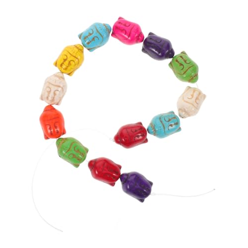 Lurrose Buddha Kopf Perlen Große Türkis Spacer Perlen Mit Loch Für DIY Schmuckherstellung Spirituelle Armbänder Und Chinesische Handwerkskunst von Lurrose