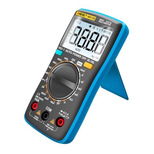 Lurrose Digital Multimeter Blau Automatisches Messgerät mit Großem Display Backlight Multifunktionaler Ohm Volt Tester für Präzise Ac Dc Messung Tragbarer Vollautomatischer Multitester von Lurrose