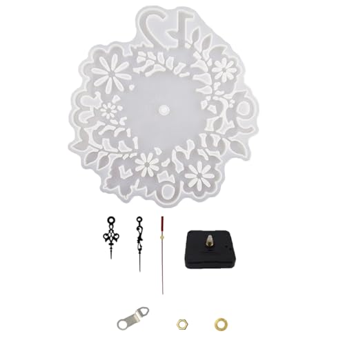 Lurrose Selbstgemacht Silikonform Wanduhr Kreative Blumendekorform Wiederverwendbare Epoxidharz Gießform für Uhren Sicher und Langlebig für Heimdekoration Lurrose Selbstgemacht Silikonform Wanduhr Kreative Blumendekorform Wiederverwendbare Epoxidharz Gießform für Uhren Sicher und Langlebig für Heimdekoration von Lurrose