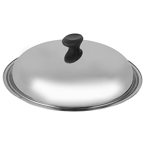 Lurrose Edelstahl-Pfannendeckel Universalpfannen Töpfe Deckel Bratpfannendeckel Deckel Wok-Deckel Zum Kochen (38 Cm) von Lurrose