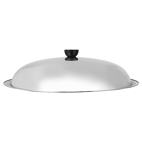 Lurrose Edelstahl-Pfannendeckel Universalpfannen Töpfe Deckel Bratpfannendeckel Deckel Wok-Deckel Zum Kochen (40 Cm) von Lurrose