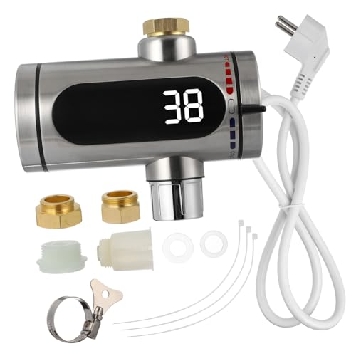 Lurrose Elektrischer Edelstahl wasserhahn mit Integriertem Durchlauferhitzer LED digitalanzeige Sofort Heißes Wasser bis Langlebig und Robust für Küche Garten Werkstatt und Außenbereich Lurrose Elektrischer Edelstahl wasserhahn mit Integriertem Durchlauferhitzer LED digitalanzeige Sofort Heißes Wasser bis Langlebig und Robust für Küche Garten Werkstatt und Außenbereich von Lurrose