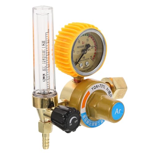 Lurrose Energiesparender Argon Druckminderer mit Integriertem Durchflussmesser und Manometer Bruchsicheres Design für Sichere Gasdruckregelung bei Schweißarbeiten Präzise Argon von Lurrose