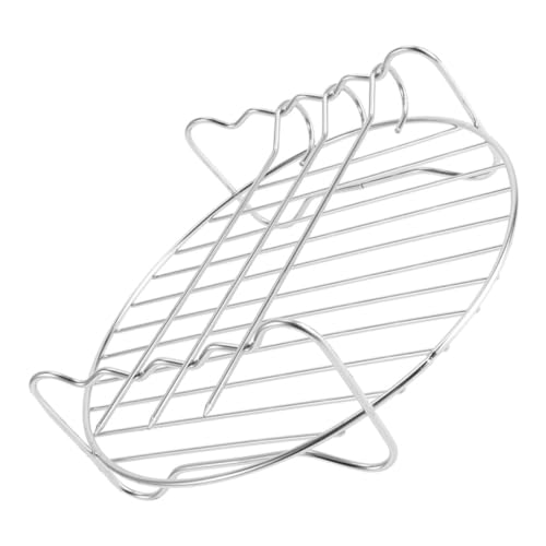 Lurrose Grill Rack für Air Fryer Doppelschichtiges Design Praktisch und Langlebig für Dampfgarer und Toast Breit Leicht zu Reinigen und Vielseitig Einsetzbar von Lurrose