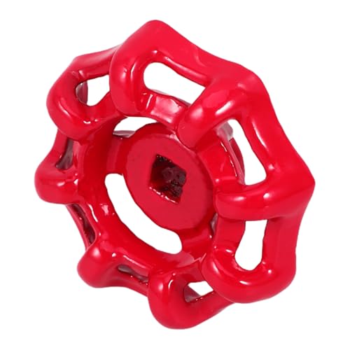 Lurrose Gusseisen Ventilgriff Rot Quadratisch Außenzapfhahn Handrad Langlebig für Gartenschläuche und Absperrventile mit Rutschfestem für Einfache Bedienung von Lurrose