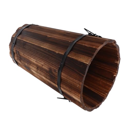 Lurrose Holz Mülleimer mit Griff Runder Abfalleimer für Badezimmer und Schlafzimmer Vielseitiger Abfallkorb und Aufbewahrungskorb Design Mittelgröße Lurrose Holz Mülleimer mit Griff Runder Abfalleimer für Badezimmer und Schlafzimmer Vielseitiger Abfallkorb und Aufbewahrungskorb Design Mittelgröße von Lurrose