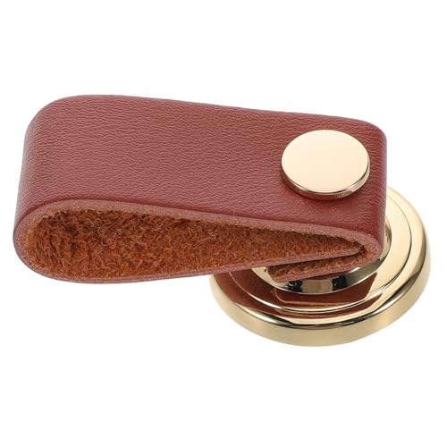 Lurrose Kunstleder Möbelgriff Single Zinklegierung Vintage Stil Schrankgriff für Kleiderschrank Schuhschrank Küchenschrank Einfach Montage Elegante Wohnkultur von Lurrose