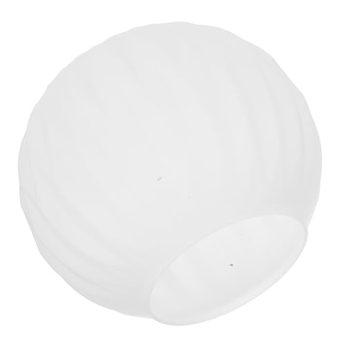 Lurrose Milchglas Lampenschirm Ersatzglas mit Streifen Kompatibel für Deckenlampen Schlafzimmer Wohnzimmer Langlebiger Glaslampenschirm für Stilvolle Innenbeleuchtung von Lurrose