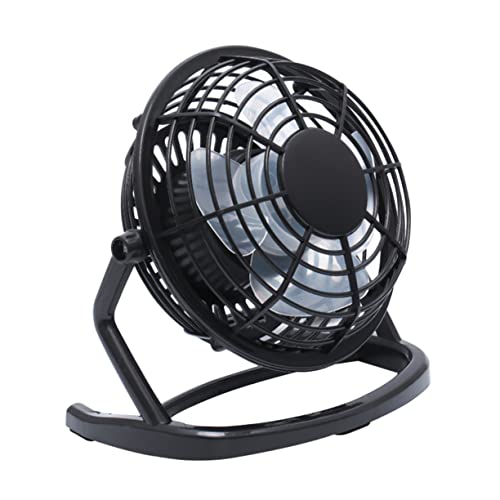 Lurrose Mini USB Tischventilator Ultra Leiser Tragbarer Lüfter für Schreibtisch und Büro Neigbar Handlich für Kühlung Schwarz von Lurrose
