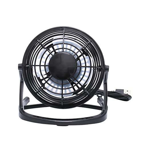 Lurrose Mini USB Tischventilator Ultra Leiser Tragbarer für Schreibtisch und Hand für Büro und Schlafzimmer Schwarz Leicht und Langlebig von Lurrose