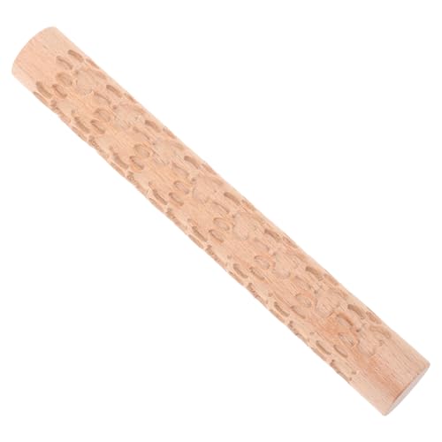 Lurrose Ohrringmaterial Aus Ton Töpferstempel Geprägtes Rollen Hey Herstellung Name Bildhauerei Strukturierte Walze Keramik Modelliermasse Modellieren Prägung Werkzeug Tontexturwalzen Holz von Lurrose