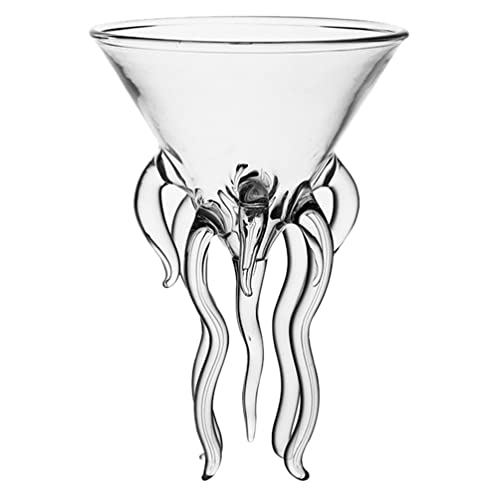 Lurrose Oktopus-Martini-Glas, kreatives Cocktailglas, Cocktailgläser, Barkelch, Werkzeuge von Lurrose