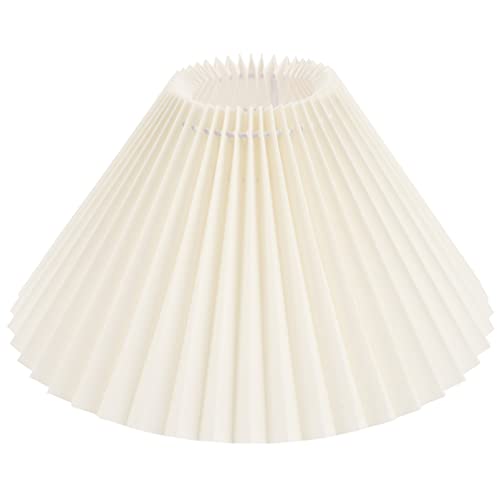Lurrose Plissee Lampenschirm Ersatzschirm Stoff Lampenschirm E27 Lampe Stoffschirm Lampenabdeckung Schatten für Stehlampe Tischlampe Wandlampe Pendelleuchte Kronleuchter Nachttischlampe Gelb von Lurrose