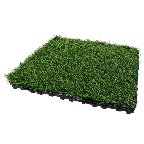 Lurrose Rasenboden Im Freien Platten Künstlich Stoff Falsches Gras Grasmatte Spielplatz Für Gefälscht Landschaftsbau Matten Grünes Gras Simulationsgrasteppich Kunstrasen PVC von Lurrose