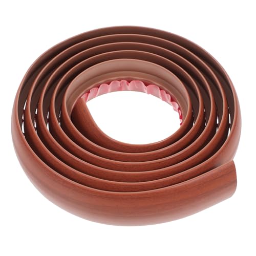 Lurrose Selbstklebende Flexible PVC Boden Übergangsleiste mit Holzmaserung Lange Rampenkante für Höhenunterschied Rutschfeste Kantenleiste für Parkett Fliesen und Teppich von Lurrose