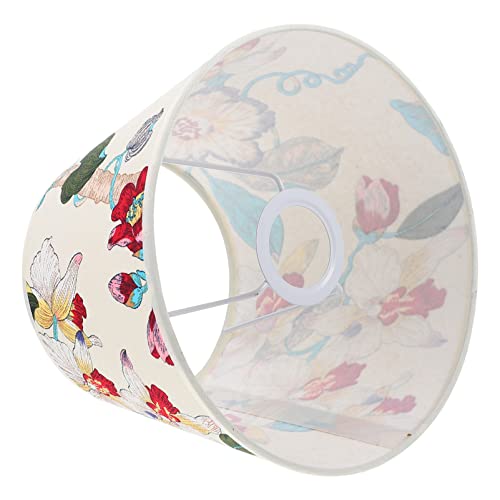Lurrose Stoff Lampenschirm Hängelampe Wandlampe Tischlampe Textilschirm Ersatzschirm Kronleuchter Stehlampe Muster Trommel Lampenschirm Bogenlampe Stoffschirm für Nachtlicht Lampe Schatten von Lurrose