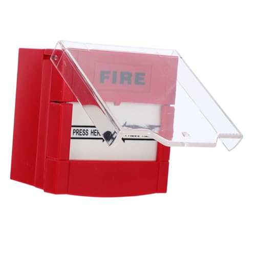 Lurrose Taster Feuermelder Alarmmelder Notruftaste Notruftaste Patientenalarm Feuertaster Feuernotruf Test Notruftableau Sicherheitsalarm Rot Kunststoff von Lurrose