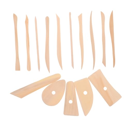 Lurrose Teiliges Tonwerkzeug Set aus Holz mit Ergonomischem Griff Vielseitige Modellier Schneidewerkzeuge für Polymer Clay Sicher für Präzises Glätten bei DIY töpferprojekten Lurrose Teiliges Tonwerkzeug Set aus Holz mit Ergonomischem Griff Vielseitige Modellier Schneidewerkzeuge für Polymer Clay Sicher für Präzises Glätten bei DIY töpferprojekten von Lurrose